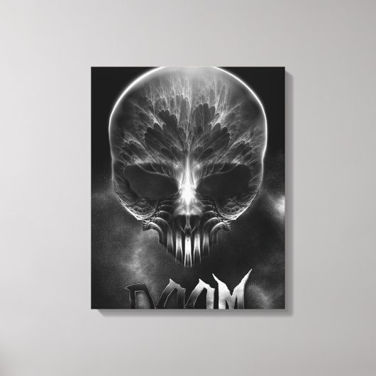 Ik ben Doom Fractal Skull Canvas Afdruk (Voorkant)
