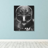 Ik ben Doom Fractal Skull Canvas Afdruk (Insitu (Houten vloer))