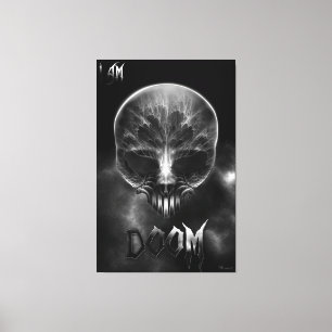 Ik ben Doom Fractal Skull Canvas Afdruk