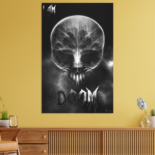 Ik ben Doom Fractal Skull Canvas Afdruk (Insitu (Woonkamer))