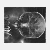 Ik ben Doom Fractal Skull Fleece Deken (Voorkant (Horizontaal))