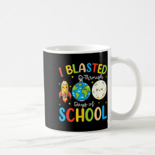 Ik ben door 100 dagen school heen geblazen 100ste koffiemok