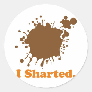 ik ben doorgesneden ronde sticker
