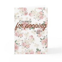 Ik ben droevig voor het pooping in uw bed