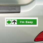 Ik ben Easy Ski Trail Sign Bumpersticker (Op auto)
