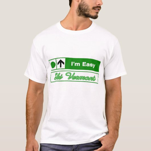 Ik ben Easy Ski Trail Sign T-shirt (Voorkant)