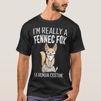 Ik ben echt een Fennec Fox in een humaan kostuum T-shirt