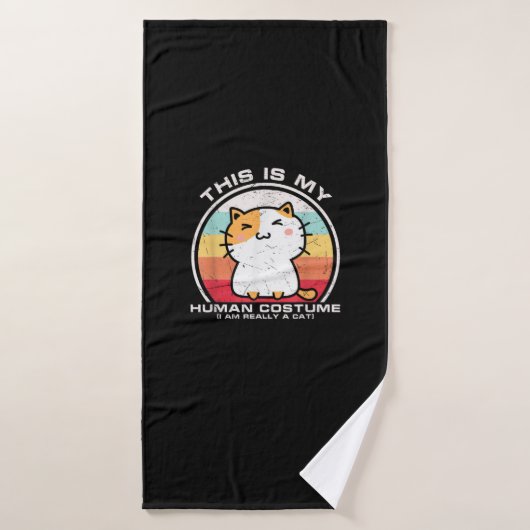 Ik ben echt een kat, grappige mannen van menselijk badhanddoek (Badhanddoek)