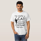 Ik ben echt een kattenkostuum, grappig Schattige H T-shirt (Voorkant volledig)