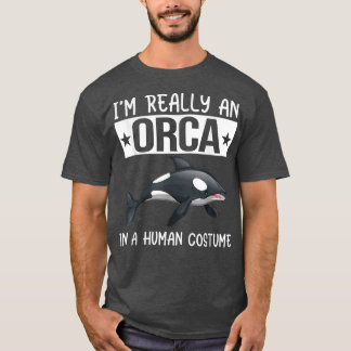 Ik ben echt een orca in een humaan kostuum grappig t-shirt