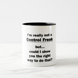 Ik ben echt geen Control Freak. Tweekleurige Koffiemok