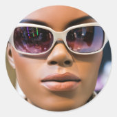 Ik ben echt mooi ronde sticker (Voorkant)