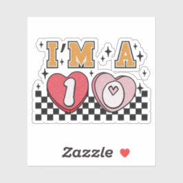 Ik ben een 10 Valentijn Sticker - Valentijn Sticke