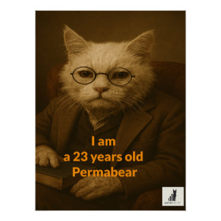 Ik ben een 23 jaar oude Permabear. De oudste markt Perfect Poster