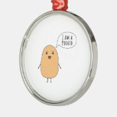 Ik ben een aardappel metalen ornament (Links)
