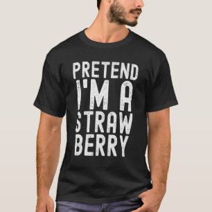 Ik ben een aardbei Lazy Halloween Costume T-shirt