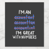 Ik ben een accountant wijn etiket (Enkel label)