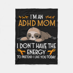 Ik ben een ADHD moeder bewustzijn Oranje lint luia Fleece Deken