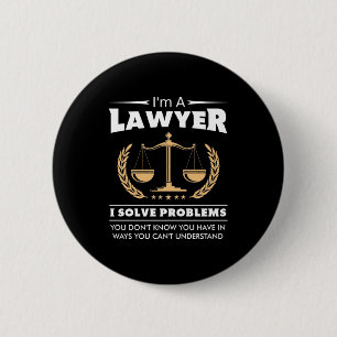 Ik ben een advocaat die problemen oplost ronde button 5,7 cm
