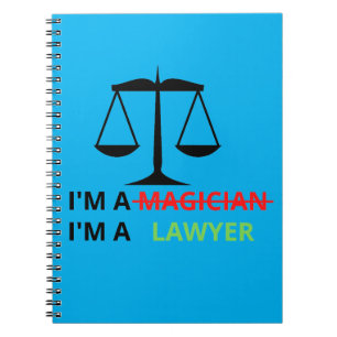 Ik ben een advocaat, geen magiër grappigheidsprijs notitieboek