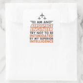 Ik ben een Aerospace Engineer Vierkante Sticker (Tas)