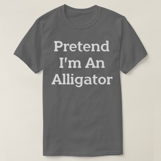 Ik ben een Alligator Costume Party Lazy Funny T-shirt (Design voorkant)