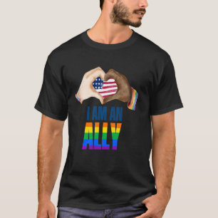 Ik ben een Ally LGBTQ Lesbian Gay Trans Pan Queer T-shirt