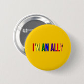 Ik ben een Ally Round Button (Voorkant /achterkant)