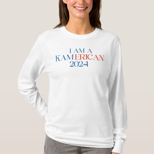 IK BEN EEN AMERIKAANS T-SHIRT MET LANGE MOUWEN (Voorkant)