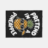 Ik ben een ananas fleece deken (Voorkant (Horizontaal))