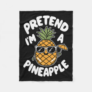 Ik ben een ananas fleece deken