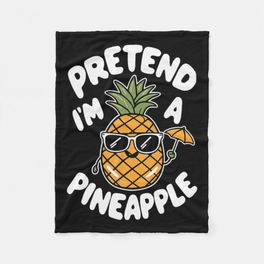 Ik ben een ananas fleece deken (Voorkant)