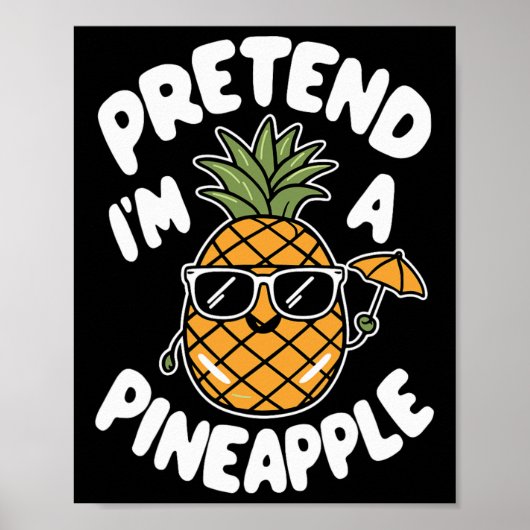 Ik ben een ananas poster (Voorkant)