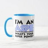 Ik ben een Aspie. Wat is je superkracht? Mok (Links)