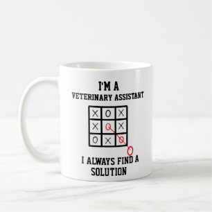 Ik ben een assistent van dierenartsen en ik vind a koffiemok