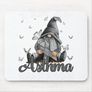 Ik ben een Asthma Warrior Grey Awareness Ribbon Muismat