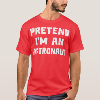 Ik ben een Astronaut Funny Lazy Halloween Cost T-shirt