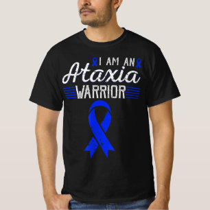 Ik ben een Ataxia Warrior Blue Ribbon Awareness T- T-shirt