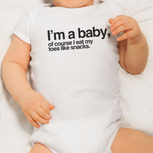 Ik ben een baby, natuurlijk eet ik mijn tenen als romper