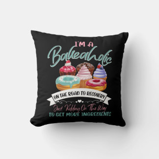 Ik ben een Bakeholic Funny Baking Baker Cupcake Co Kussen