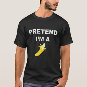 Ik ben een Banana Costume Funny Lazy Matching T-shirt