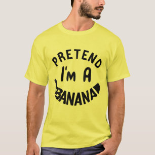 Ik ben een Banana Costume Halloween Lazy Easy T-shirt