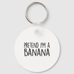 Ik ben een Banana Funny Lazy Halloween Costume Sleutelhanger