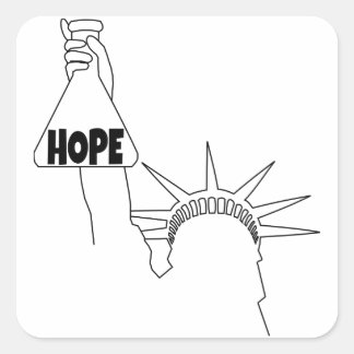 Ik ben een Beaker of Hope Vierkante Sticker