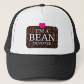 Ik ben een Bean Devotee, Coffee Print Trucker Hat Pet (Voorkant)