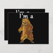 Ik ben een Beer Grizzly en Brown Beren Feestdagenkaart (Voorkant / Achterkant)