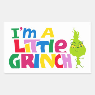 Ik ben een beetje een Grinch Kleurrijke Grafiek Rechthoekige Sticker