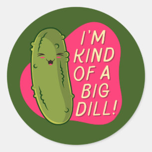 Ik ben een beetje een grote dal - grappige voedsel ronde sticker