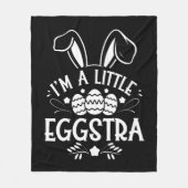 Ik ben een beetje Eggstra Funny Rabbit Paashaas Fleece Deken (Voorkant)