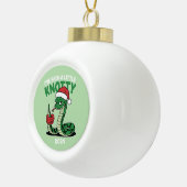 Ik ben een beetje knoestig geweest keramische bal ornament (Rechts)